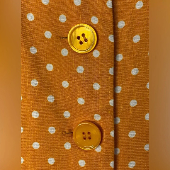 ✨Host Pick ✨ NWOT Rachel Parcell Linen Blend Polka  Dot Button Down Midi Dress - Picture 8 of 9